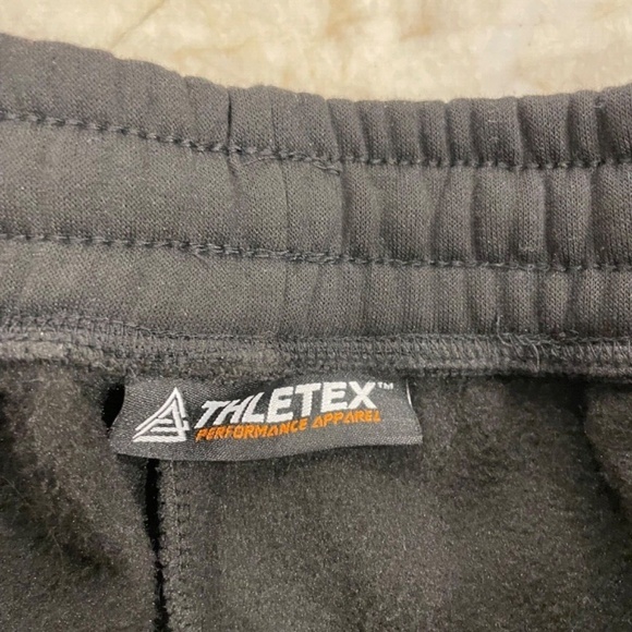 THLETEX Men's Sweat Shorts; Zippered Pockets; Black; Size S - Picture 3 of 5